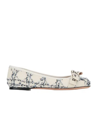 Dior J'a Ballet Flats In White