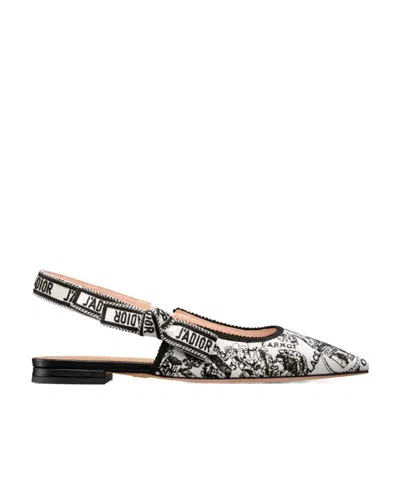 Dior J'a Slingback Ballerina Flat In Black