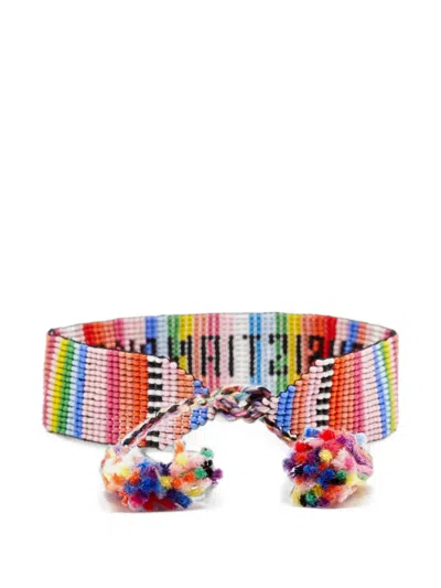 Pre-owned Dior J'a Beaded Friendship Bracelets In White