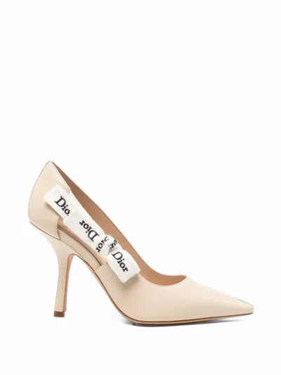 Pre-owned Dior J'a Bow-detail Pumps In Neutrals