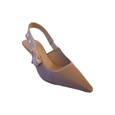 Dior J'a Calfskin Slingback Pump Powder Beige