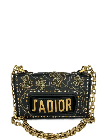 Pre-owned Dior J'a Chain Flap Bag In Black