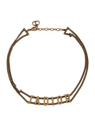 Pre-owned Dior J'a Choker Necklace, 13.25" In Multi