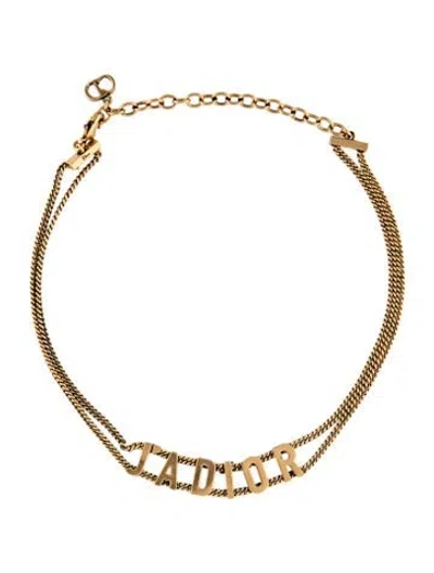 Pre-owned Dior J'a Choker Necklace, 14.75" In Multicolor
