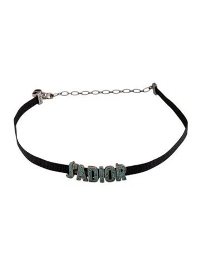 Pre-owned Dior J'a Choker Necklace, 14.75" In Multicolor