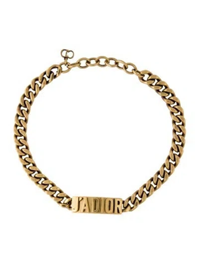 Pre-owned Dior J'a Choker Necklace, 16" In Multi