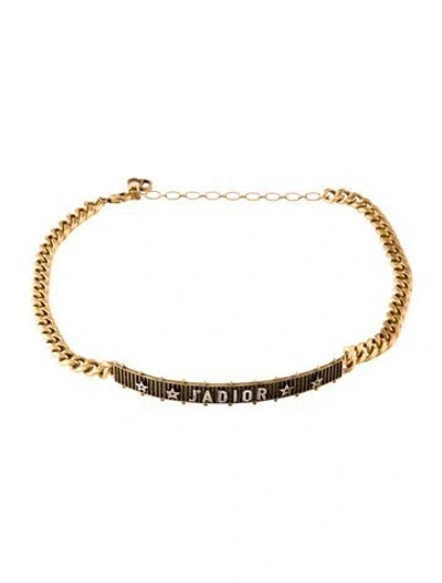 Pre-owned Dior J'a Choker Necklace, 16" In Multi