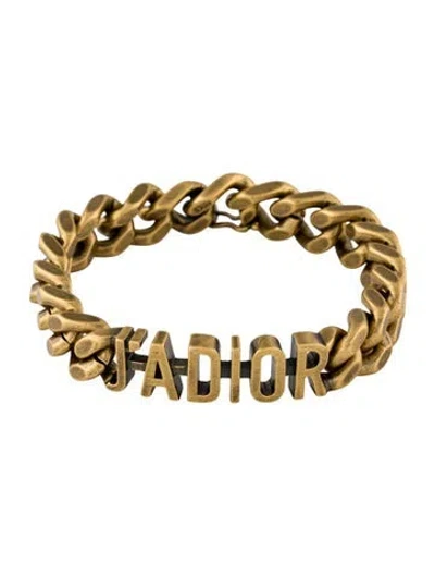 Pre-owned Dior J'a Curb Link Bracelet, 7" In Multi