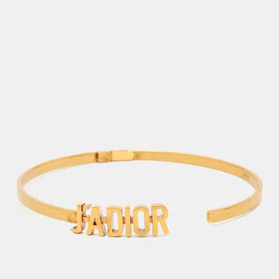 Pre-owned Dior J'a Gold Tone Collar Necklace