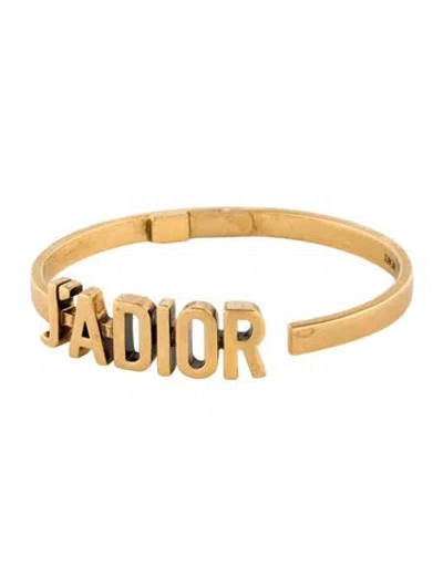 Pre-owned Dior J'a Hinge Cuff Bracelet, 6.5" In Multi
