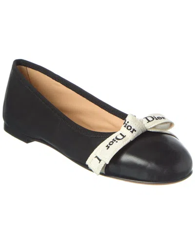 Dior J'a Leather Ballet Flat In Black