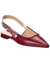 Dior J'a Leather Slingback Flat In Red