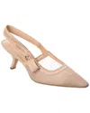 Dior J'a Mesh & Suede Slingback Pump In Neutral