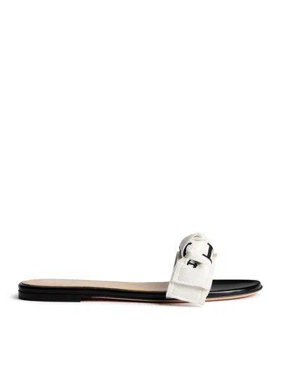 Dior J`a Sandal In Black Embroidered Cotton