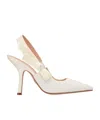 Dior Pointed High Heel Sandals In White
