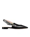 Dior J'a Slingback Flat In Black