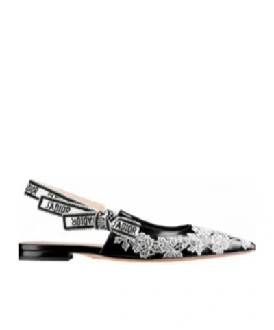 Dior J'a Slingback Flat In Black