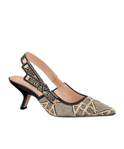 Dior J'a Slingback Pump In Natural Colors And Black