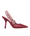 Dior J'a Slingback Pump In Ruby Red