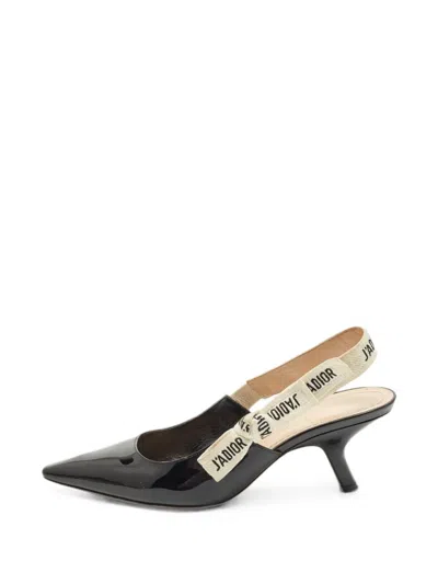 Pre-owned Dior J'a Slingback Pumps In Black
