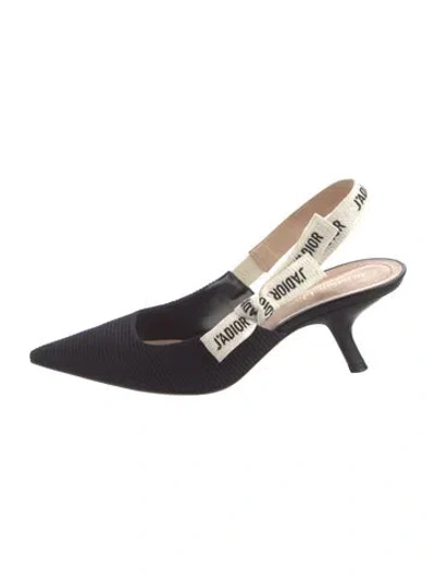Pre-owned Dior J'a Slingback Pumps In Black