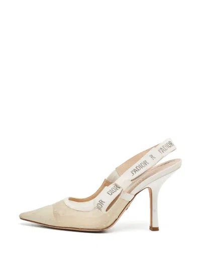 Pre-owned Dior J'a Slingback Pumps In Neutrals