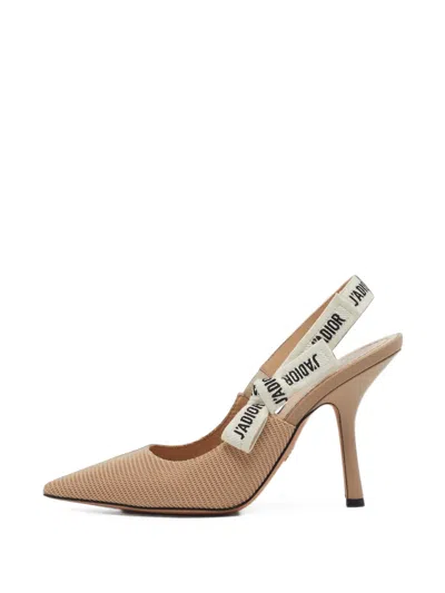 Pre-owned Dior J'a Slingback Pumps In Neutrals