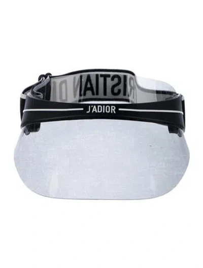 Pre-owned Dior J'a Visor Hat In Black/clear/white