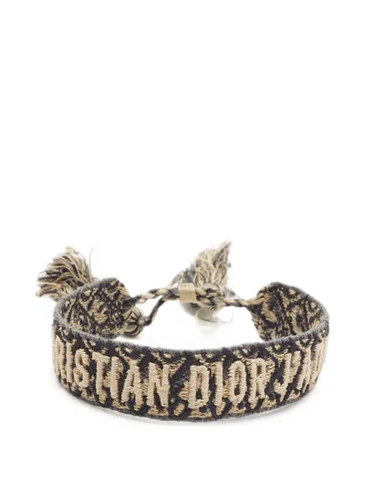Pre-owned Dior J'a Woven Bracelet In Blue