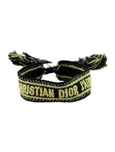 Pre-owned Dior J'a Woven Friendship Bracelet, 8.5" In Multi