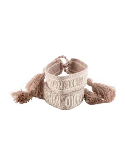 Pre-owned Dior J'a Woven Friendship Bracelet Set, 8.75" In Multi