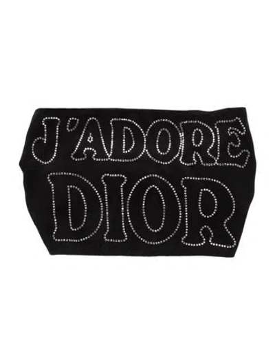 Pre-owned Dior J'adore Crystal Headband In Black