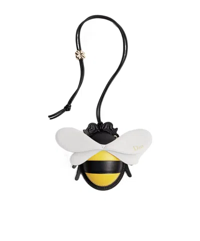 Dior Jardin Bee Coin Purse With Cord In Pink