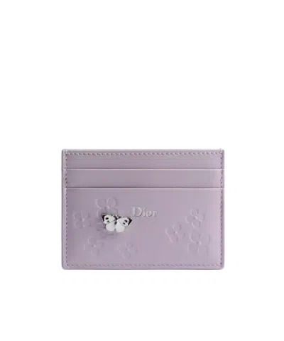 Dior Jardin Card Holder In Lilac