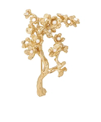 Dior Jardin De  Brooch In Yellow