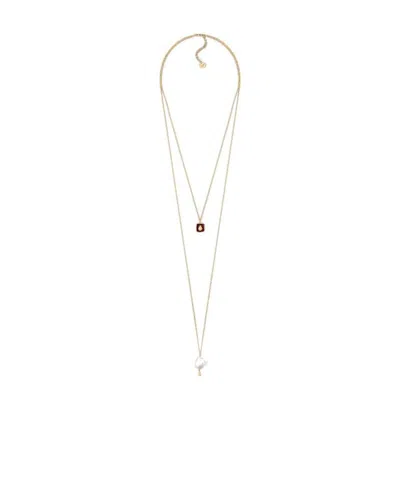 Dior Jardin D'hiver Multichain Necklace In Yellow