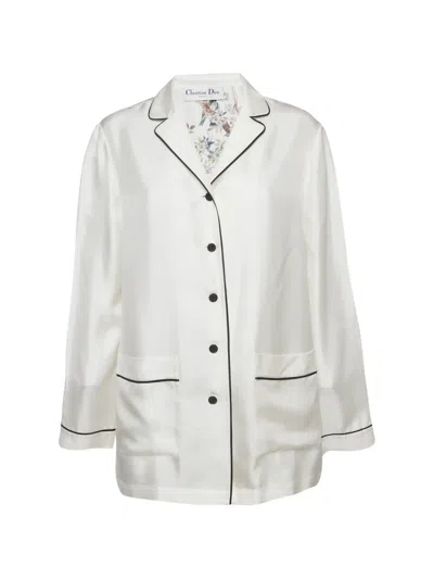 Pre-owned Dior Jardin D'hiver Silk Shirt In White