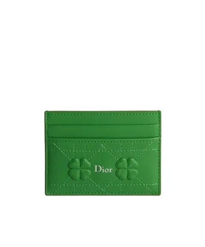 Dior Jardin Freesia Card Holder In Green