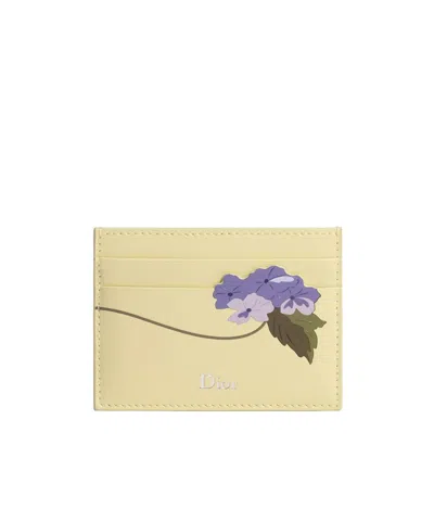 Dior Jardin Freesia Card Holder In Yellow