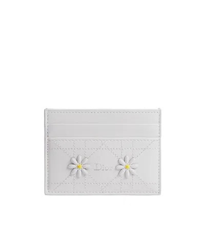 Dior Jardin Freesia Card Holder In White