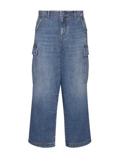 Dior Women's  8 D02 Cargo Jeans In Blue
