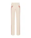 Dior Jeans With Beaded Pattern In White