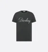 Dior Round Neck Short Sleeve T-shirt In Gray