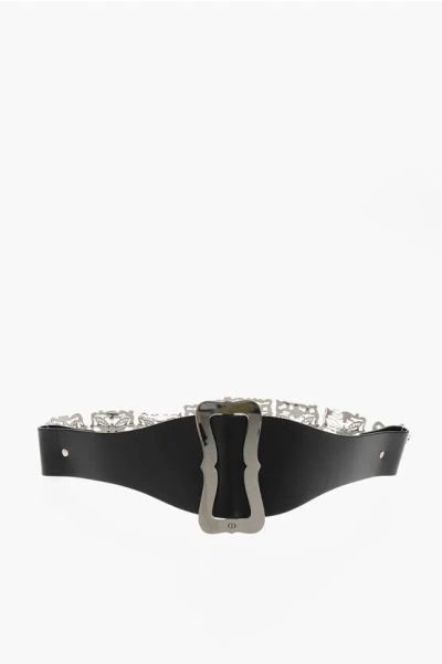 Dior Jewel Detailed Fantasia Bustier Belt 100mm In Black