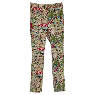 Pre-owned Dior John Galliano Cafe Society Print Vintage Pants, Rare Trousers, 1999's In Brown