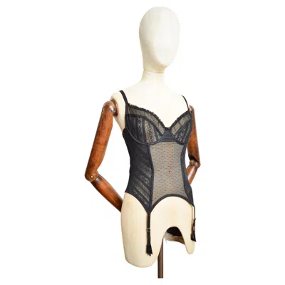 Pre-owned Dior John Galliano For Christian  Black Lace Dentelle Corset - Bustier Circa 2006