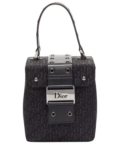 Dior John Galliano Trotter Street Chic Canvas Box Bag (authentic Pre-loved) In Black