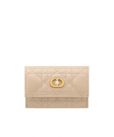 Dior Jolie Glycine Wallet In Nude
