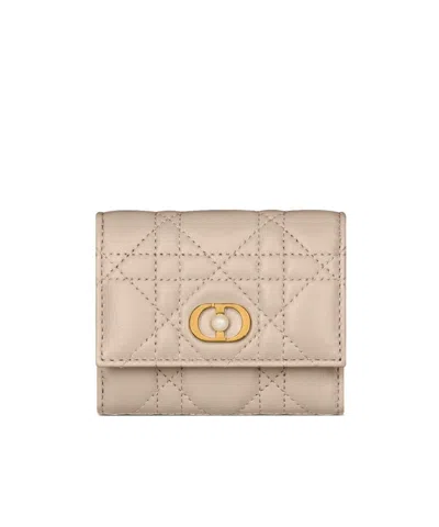 Dior Jolie Hibiscus Wallet In Brown