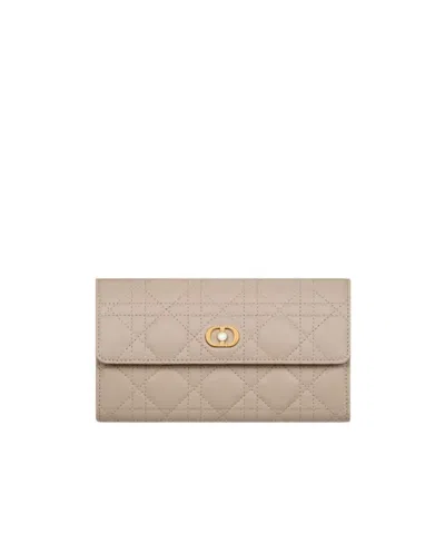 Dior Jolie Long Wallet In Nude